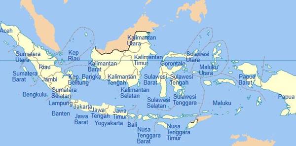 34 nama provinsi di indonesia
