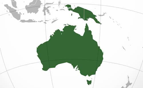 letak geografis benua australia