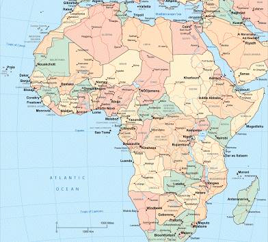 Terangkan batas-batas benua afrika